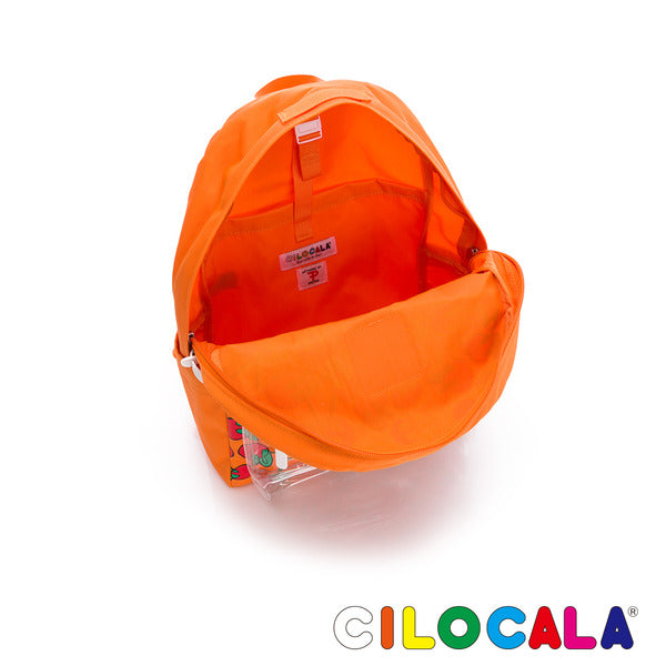 CILOCALA PICFA聯名日本插畫尼龍防潑水後背包-中大-橘