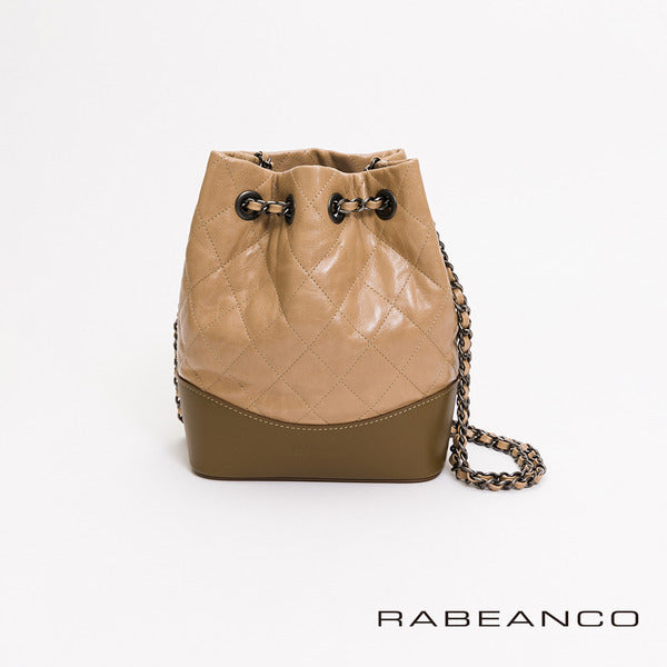 RABEANCO JANA鏈帶後背肩背水桶包-杏