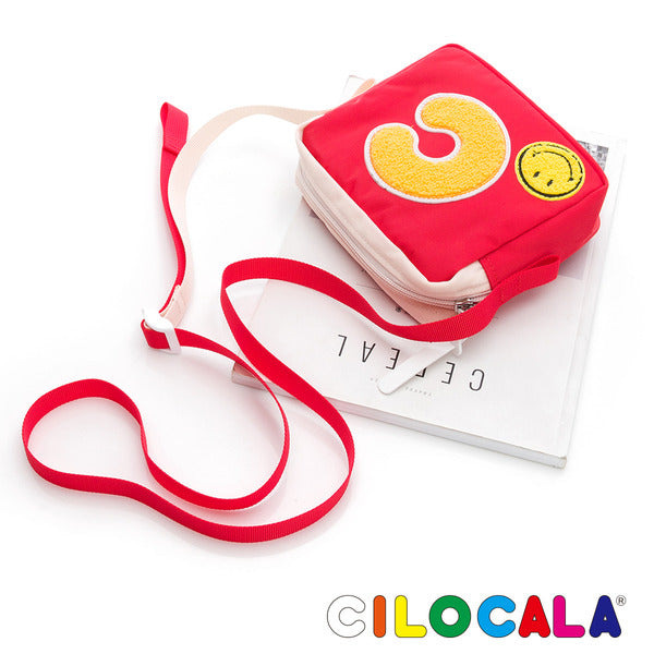 CILOCALA限量版亮彩尼龍防潑水SUTAJYAN棒球外套方型手機包-紅
